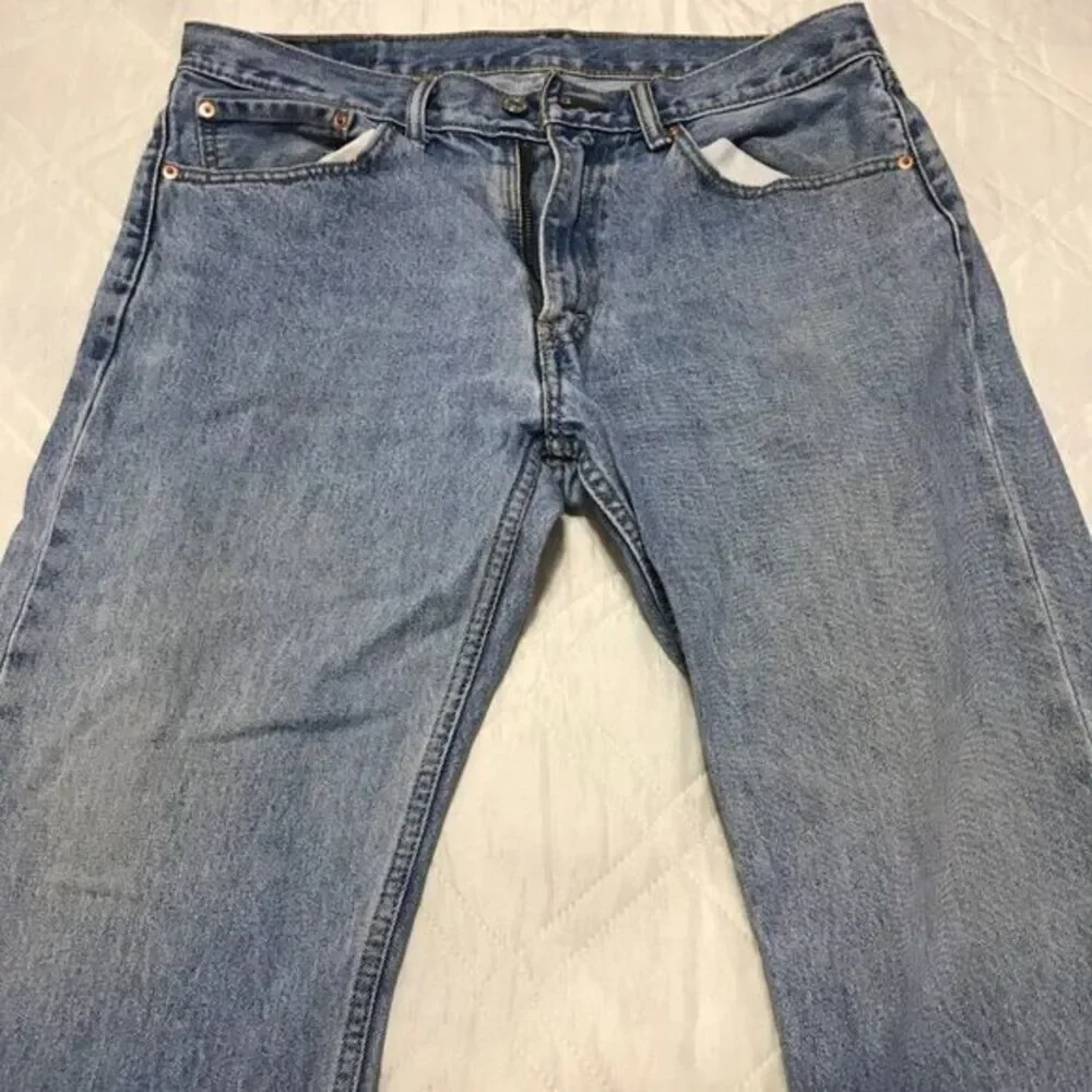 Levis Classic 505‎ well worn faded blue jeans 34X30